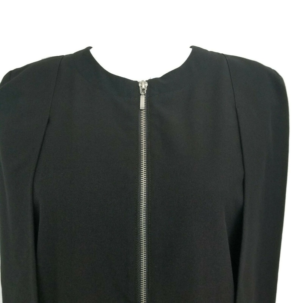 Drew S Small Cape Jacket Solid Black Full Zip Nowt - image 7